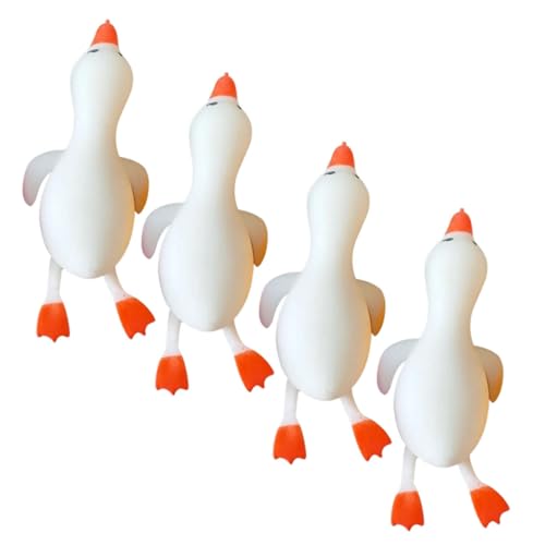 FRCOLOR 4 Stück Teiliges Entspannungs Bunten Enten Squeeze spielzeugen Langlebig Flexibel und Tragbar als Party Mitgebsel und Niedliches Kinderspielzeug für Kindergeburtstage von FRCOLOR