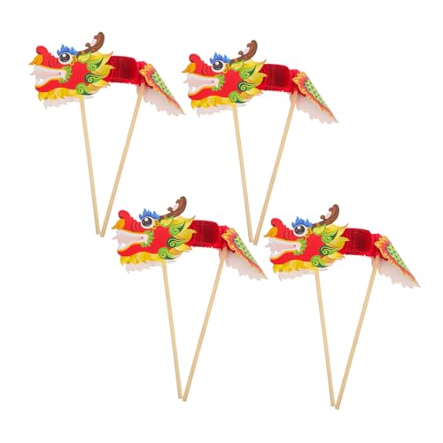 FRCOLOR 4stücke Papierdrache Zum Chinesischen Neujahr Partydekorationen Aus Papier Chinesisches Neujahrsdekor Drachendekoration Für Veranstaltungen Fotorequisiten Aus Papier Chinesische von FRCOLOR