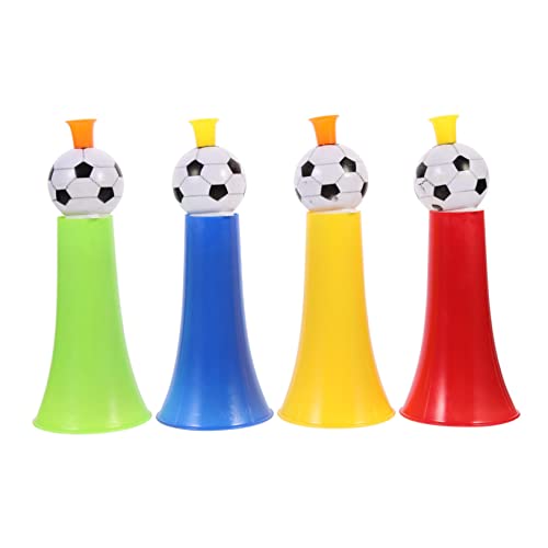 FRCOLOR 4 Stück Teiliges Kunststoff Teleskophorn Laute Fußball Anfeuerungshörner für Spiele und Partys Robuste und Bruchfeste Fanartikel Geeignet für Stadion Karneval und Zufällige Farbe von FRCOLOR