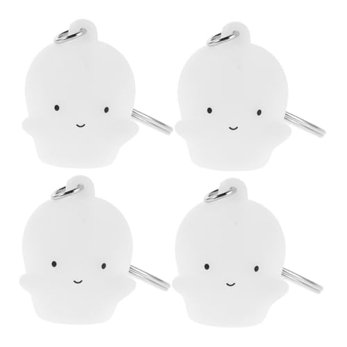 FRCOLOR 4 Stück Teiliges Niedliche Geister Schlüsselanhänger Halloween Taschenanhänger für Schüler und Partygeschenke Langlebige Figuren mit Einfachem Befestigungssystem Verspieltes Design von FRCOLOR