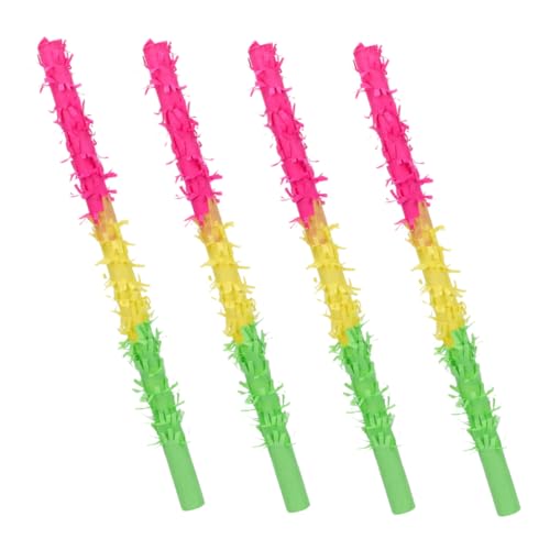 FRCOLOR 4 Stück Teiliges Pinata Bunte Pinata Stöcke Leichtes Partyspiel Zubehör für Kindergeburtstag Fest Unterhaltung von FRCOLOR