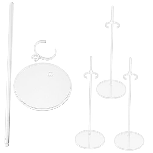 FRCOLOR 4 Stück Teiliges Puppenständer Transparentes Kunststoff Doll Support Stabiler Displayhalter Vielseitig für Puppenfiguren Sammler von FRCOLOR