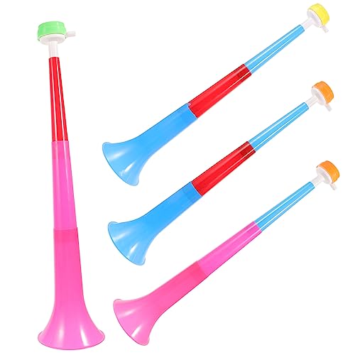 FRCOLOR 4 Stück Teiliges Stadionhorn aus Lautes Tröten Anfeuerungs für Sportveranstaltungen Langlebiges und Farblich Sortiertes Fanfaren Horn für Fußball und Partyspaß Zufällige Farbe von FRCOLOR