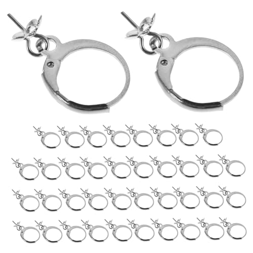 FRCOLOR 40 Stück Ohrhaken Lever Back Französischer Ohrdraht Dangle Verschluss DIY Schmuckzubehör für Ohrringherstellung Vielseitige Ohrhaken von FRCOLOR