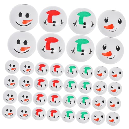 FRCOLOR 40 Stück Schneemann Holzperlen mit Weihnachtlichem Schneemann-gesicht Glatte DIY Spacer Beads für Girlanden Weihnachtsdeko Innen und Bastelprojekte für Festliche Winterdekoration FRCOLOR 40 Stück Schneemann Holzperlen mit Weihnachtlichem Schneemann-gesicht Glatte DIY Spacer Beads für Girlanden Weihnachtsdeko Innen und Bastelprojekte für Festliche Winterdekoration von FRCOLOR