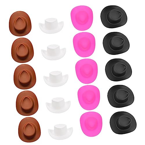 FRCOLOR 40 Stück Teiliges Mini Cowboy Hüte Bunte Miniatur Puppenhüte aus Kunststoff Dekorative Kleine Hüte für Puppen Kuchen Partydekoration Langlebig und Farbenfroh FRCOLOR 40 Stück Teiliges Mini Cowboy Hüte Bunte Miniatur Puppenhüte aus Kunststoff Dekorative Kleine Hüte für Puppen Kuchen Partydekoration Langlebig und Farbenfroh von FRCOLOR