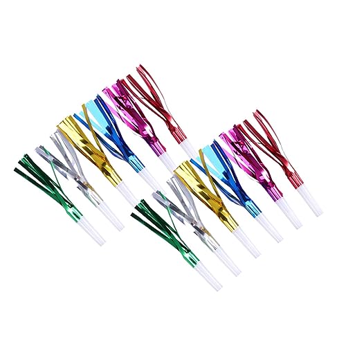 FRCOLOR 42 Stück Teiliges Bunte Kinderpfeifen Partytrompeten für Geburtstagsfeiern Halloween und Feste Geräuschmacher Zufälligen Farben Zufällige Farbe Zufällige Farbe von FRCOLOR