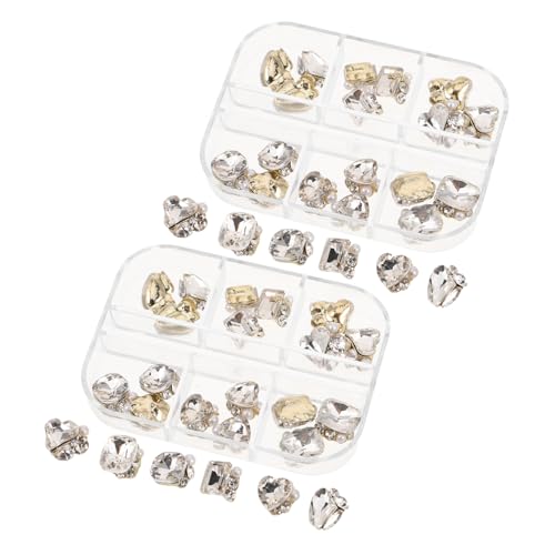 FRCOLOR 48 Stück Teiliges Nail Art Strasssteine Transparent Flachrücken Schmucksteine DIY Nagel Deko für Hochzeit Party und Tägliche Bastelprojekte FRCOLOR 48 Stück Teiliges Nail Art Strasssteine Transparent Flachrücken Schmucksteine DIY Nagel Deko für Hochzeit Party und Tägliche Bastelprojekte von FRCOLOR