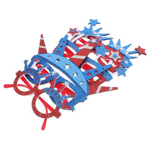 FRCOLOR 4Stücke Unabhängigkeitstag Sonnenbrillen mit Stern Design Patriotisches Party Zubehör für Leichtes Material für Feiern und Foto Requisiten von FRCOLOR
