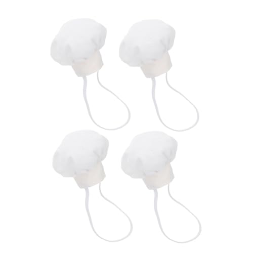 FRCOLOR 4stücke Kochmütze Puppenoutfit-hüte Puppenaccessoire-hüte Miniatur-puppenhut Puppengrößen-hüte Miniatur-puppenhüte Miniatur-puppenhaus-miniaturhüte von FRCOLOR