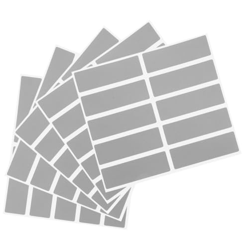 FRCOLOR 5 Sätze DIY Scratch Off Karten Aufkleber Selbstklebende Rubbelkarten mit Silberner Beschichtung Rechteckige Rubbelcodes für Kreative Belohnungsprogramme und Geschenkideen von FRCOLOR