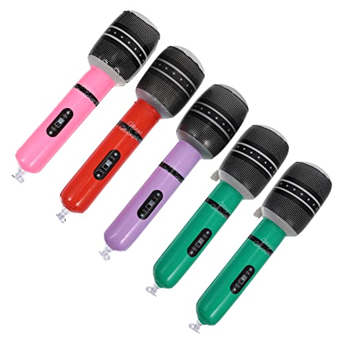 FRCOLOR 5 Stück Aufblasbares Mikrofon Requisiten Teiliges Leichtes für Geburtstag Party Strand Dj Zubehör Zufällig Zufällige Farbe FRCOLOR 5 Stück Aufblasbares Mikrofon Requisiten Teiliges Leichtes für Geburtstag Party Strand Dj Zubehör Zufällig Zufällige Farbe von FRCOLOR
