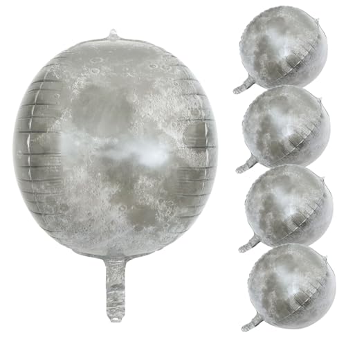 FRCOLOR 5 Stücke Mond Folienballons Partyzubehör für Weltraum Themen Runde Aluminium Luftballons für Geburtstagsfeiern und Veranstaltungen FRCOLOR 5 Stücke Mond Folienballons Partyzubehör für Weltraum Themen Runde Aluminium Luftballons für Geburtstagsfeiern und Veranstaltungen von FRCOLOR