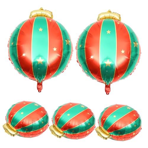 FRCOLOR 5 Stück Teiliges Aluminiumfolie Bunte Party Luftballons Dekorativ für Weihnachtsfeier Tisch Wanddeko Festlich für Zuhause Büro Garten FRCOLOR 5 Stück Teiliges Aluminiumfolie Bunte Party Luftballons Dekorativ für Weihnachtsfeier Tisch Wanddeko Festlich für Zuhause Büro Garten von FRCOLOR