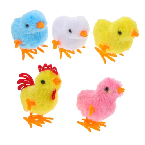 FRCOLOR 5 Stück Teiliges Aufziehspielzeug Plüsch Küken Simulation Wind Up für Ostern Party Mitgebsel Kreatives Indoor Outdoor von FRCOLOR