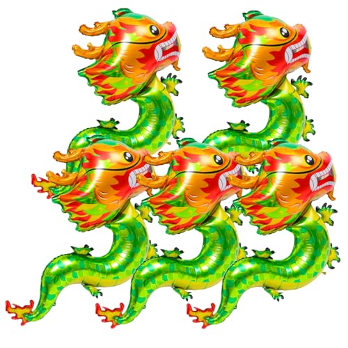 FRCOLOR 5 Stück Teiliges Cartoon Drache Aluminiumfolie Luftballons Langlebig Süß für Chinesisches Neujahr Party Dekoration Kindergeburtstag Fotorequisite Grün Langlebig FRCOLOR 5 Stück Teiliges Cartoon Drache Aluminiumfolie Luftballons Langlebig Süß für Chinesisches Neujahr Party Dekoration Kindergeburtstag Fotorequisite Grün Langlebig von FRCOLOR