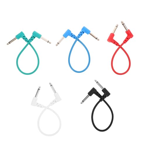 FRCOLOR 5 Stück Teiliges Gitarreneffekt Kabelset Patchkabel für Effektpedale für Kompakte Pedalboards Zuverlässig und Robust für Kreative Musikalische Erkundungen FRCOLOR 5 Stück Teiliges Gitarreneffekt Kabelset Patchkabel für Effektpedale für Kompakte Pedalboards Zuverlässig und Robust für Kreative Musikalische Erkundungen von FRCOLOR