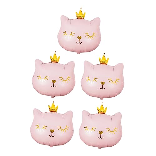 FRCOLOR 5 Stück Teiliges Krone Katzen Luftballons Lustige Cartoon Tier Ballons für Geburtstagsfeiern und Partys für Dekorationen und Feiern FRCOLOR 5 Stück Teiliges Krone Katzen Luftballons Lustige Cartoon Tier Ballons für Geburtstagsfeiern und Partys für Dekorationen und Feiern von FRCOLOR