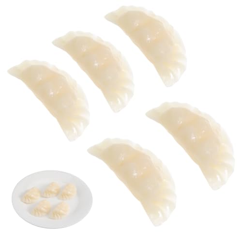 FRCOLOR 5 Stück Teiliges Lebensnahes Dumpling Modell aus Hochwertigem PVC Langlebige Küchendekoration und Fotorequisite Kindersicheres Lernspielzeug Realistisches Faltknödel für Party und von FRCOLOR