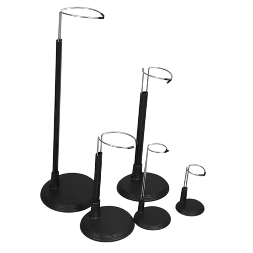 FRCOLOR 5 Stück Teiliges Puppenständer Höhenverstellbare Figurenhalter für Vielseitige Displays Schwarz für Sammlungen und Ausstellungen von FRCOLOR