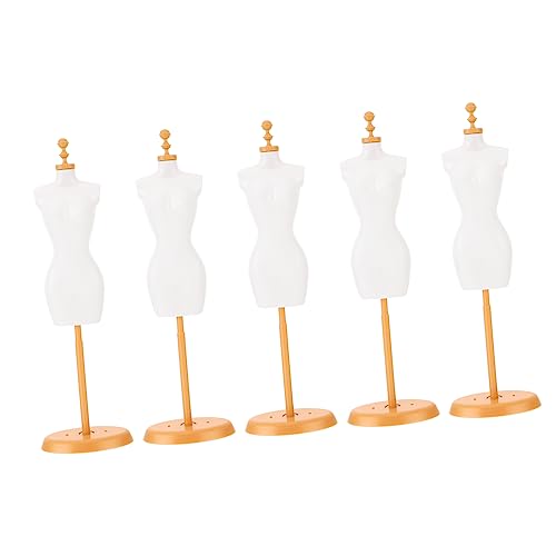 FRCOLOR 5 Stück Teiliges Puppenständer für Kleider Stabiler Mannequin Halter für Puppenmode für Kreative Spielstunden Puppenzubehör Weiß und Gold FRCOLOR 5 Stück Teiliges Puppenständer für Kleider Stabiler Mannequin Halter für Puppenmode für Kreative Spielstunden Puppenzubehör Weiß und Gold von FRCOLOR