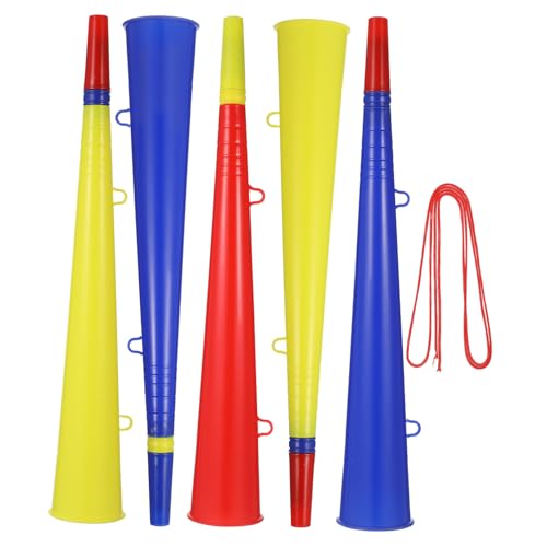 FRCOLOR 5 Stück Teiliges Stadionhorn aus Kunststoff Laute für Sportveranstaltungen Bunte Fanfaren Spielzeuge als Fußball Partyartikel und Jubelhorn für Fans FRCOLOR 5 Stück Teiliges Stadionhorn aus Kunststoff Laute für Sportveranstaltungen Bunte Fanfaren Spielzeuge als Fußball Partyartikel und Jubelhorn für Fans von FRCOLOR