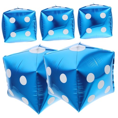 FRCOLOR 5 Stück Teiliges Würfel Aluminiumfolie Luftballon Party Dekoration Blau Themen Party Hintergrund Wanddeko für Erwachsene FRCOLOR 5 Stück Teiliges Würfel Aluminiumfolie Luftballon Party Dekoration Blau Themen Party Hintergrund Wanddeko für Erwachsene von FRCOLOR