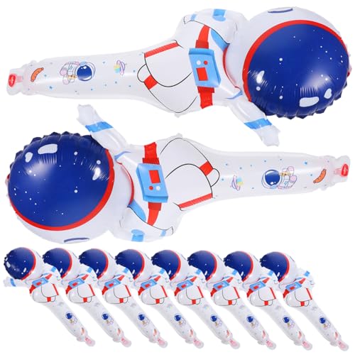 FRCOLOR 50 Stück Astronaut Aluminiumfolie Ballons Handgehaltene Aufblasbare Party Deko Cartoon Weltraum Luftballons für Geburtstag Festival von FRCOLOR