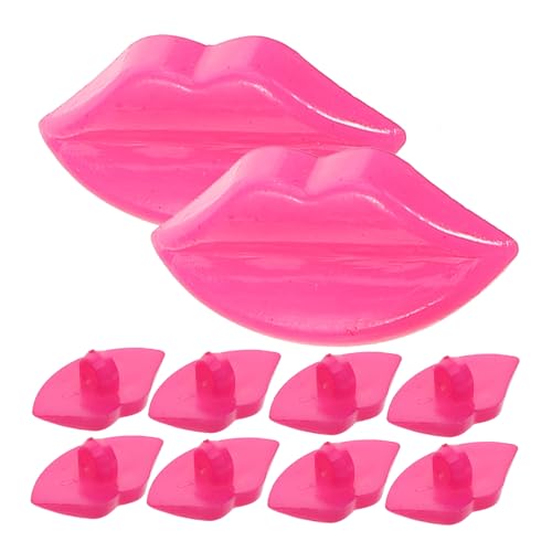 FRCOLOR 50 Stück Bunte Kunststoff Knöpfe Lippenform Puppen Mund Teile Große Lippen DIY Dekorative Knöpfe für Puppenherstellung und Kleidung Verzierung von FRCOLOR