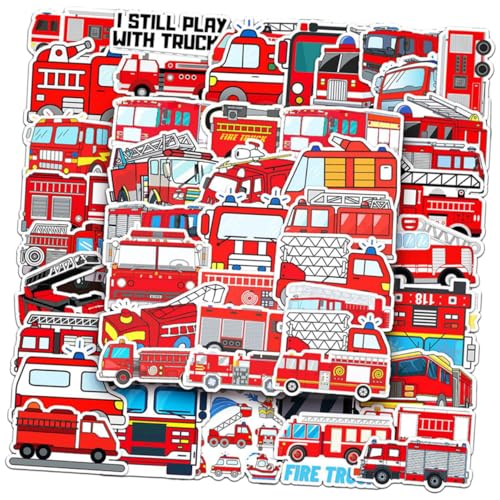 FRCOLOR 50 Stück Feuerwehrwagen Aufkleber PVC Selbstklebend Scrapbook Sticker für Koffer Tagebuch Fotoalbum DIY Dekoration FRCOLOR 50 Stück Feuerwehrwagen Aufkleber PVC Selbstklebend Scrapbook Sticker für Koffer Tagebuch Fotoalbum DIY Dekoration von FRCOLOR