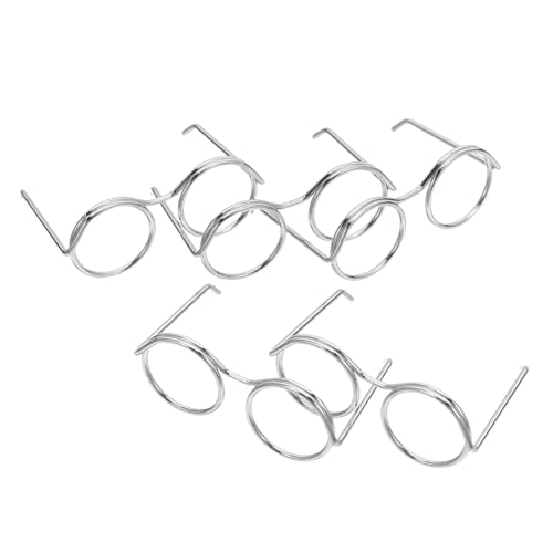 FRCOLOR 50 Stück Miniatur Puppenbrillen aus Metalldraht Filigrane Mini Augenbrillen Sonnenbrillen für Puppenhaus DIY Basteln Detailreiche Mini Brillen für Puppen Zubehör von FRCOLOR