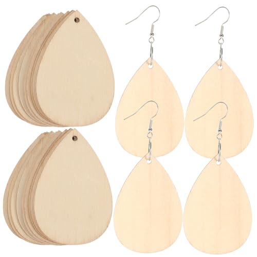 FRCOLOR 50 Stück Teiliges Holzohrring Anhänger zum Basteln Glatte Unbehandelte Tropfen Ohrringrohlinge für Frauen DIY Schmuckherstellung für Personalisierte Bemalung und Gestaltung FRCOLOR 50 Stück Teiliges Holzohrring Anhänger zum Basteln Glatte Unbehandelte Tropfen Ohrringrohlinge für Frauen DIY Schmuckherstellung für Personalisierte Bemalung und Gestaltung von FRCOLOR