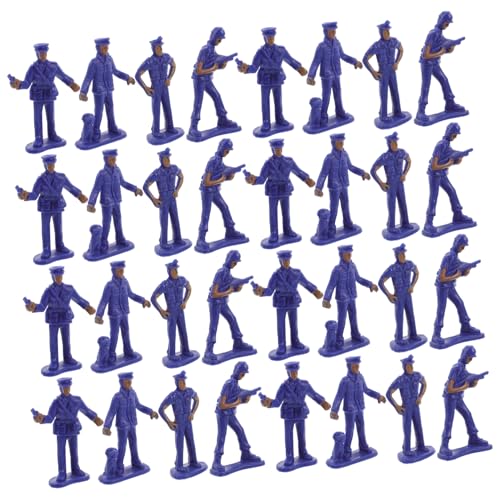 FRCOLOR 50 Stück Teiliges Polizeifiguren Set aus Robustem Kunststoff Realistisch Detaillierte Miniatur Polizisten für Dioramen Kompakt und Langlebig für Tischdekoration und von FRCOLOR