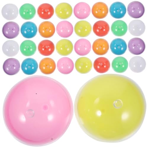 FRCOLOR 50 Stück Transparente Halbdurchsichtige Öffnungs Kugeln aus Langlebigem Raffle Bälle für Partyspiele Bastelprojekte und Gewinnspiele Vielseitige Automatenkapseln für von FRCOLOR