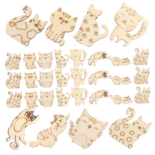 FRCOLOR 50Stücke Katzen Holzscheiben für DIY Bastelarbeiten Handgemachte Malspielzeuge für Glatte Kanten zum Bemalen und Dekorieren Kreative Holzstücke für Schule und Zuhause FRCOLOR 50Stücke Katzen Holzscheiben für DIY Bastelarbeiten Handgemachte Malspielzeuge für Glatte Kanten zum Bemalen und Dekorieren Kreative Holzstücke für Schule und Zuhause von FRCOLOR