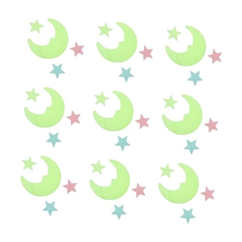 FRCOLOR 52 Stück Teiliges Nachtleuchtende Mond Sternen Wandaufkleber für Kinderzimmer Decke Selbstklebend Leuchtende Deko für Babyzimmer und Schlafzimmer FRCOLOR 52 Stück Teiliges Nachtleuchtende Mond Sternen Wandaufkleber für Kinderzimmer Decke Selbstklebend Leuchtende Deko für Babyzimmer und Schlafzimmer von FRCOLOR