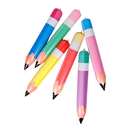 FRCOLOR 6 Stück Aufblasbare Bleistift Dekoration Riesige PVC Bleistift Luftballons Verschiedenen Farben für Schulfeiern und Partys Partygeschenke FRCOLOR 6 Stück Aufblasbare Bleistift Dekoration Riesige PVC Bleistift Luftballons Verschiedenen Farben für Schulfeiern und Partys Partygeschenke von FRCOLOR