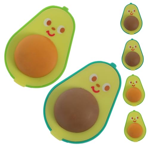 FRCOLOR 6 Stück Avocado Anspitzer mit Radiergummi Schulbleistift aus Einzel Handspitzer für Stifte für Schule und Zuhause von FRCOLOR