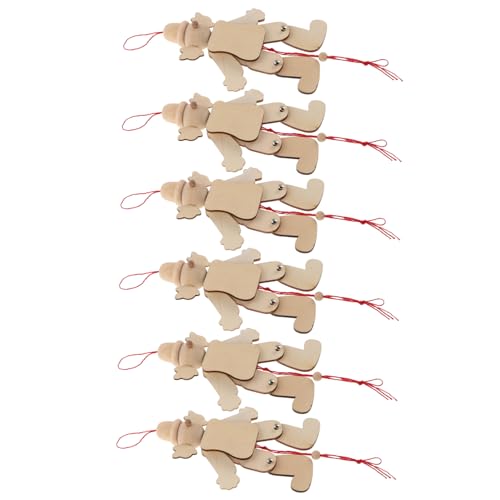 FRCOLOR 6 Stück DIY Zieh Schnur Marionette Handgefertigte Holzfigur für Bastelprojekte Unvollendetes für Kreative Aktivitäten FRCOLOR 6 Stück DIY Zieh Schnur Marionette Handgefertigte Holzfigur für Bastelprojekte Unvollendetes für Kreative Aktivitäten von FRCOLOR