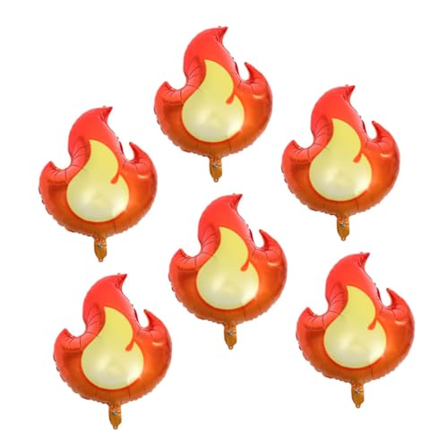 FRCOLOR 6 Stück Feuerwehr Flammenballons aus Aluminiumfolie für Jungen Geburtstagsparty Dekoration für Kinderfeiern und Themenpartys FRCOLOR 6 Stück Feuerwehr Flammenballons aus Aluminiumfolie für Jungen Geburtstagsparty Dekoration für Kinderfeiern und Themenpartys von FRCOLOR