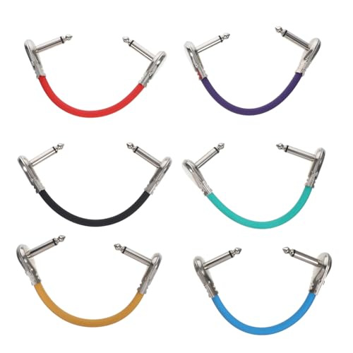 FRCOLOR 6 Stück Gitarren Patchkabel Effektkabel für Elektrische Gitarren Stabiler Langlebig und Tragbar für Musiker Unterwegs FRCOLOR 6 Stück Gitarren Patchkabel Effektkabel für Elektrische Gitarren Stabiler Langlebig und Tragbar für Musiker Unterwegs von FRCOLOR