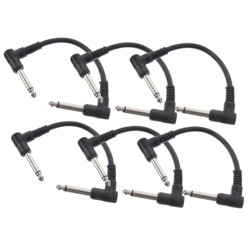 FRCOLOR 6 Stück Gitarren Patchkabel Geräuschloses Klinkenkabel für Gitarre Bass Effektgeräte Robustes für Musikinstrumente und Mixer von FRCOLOR