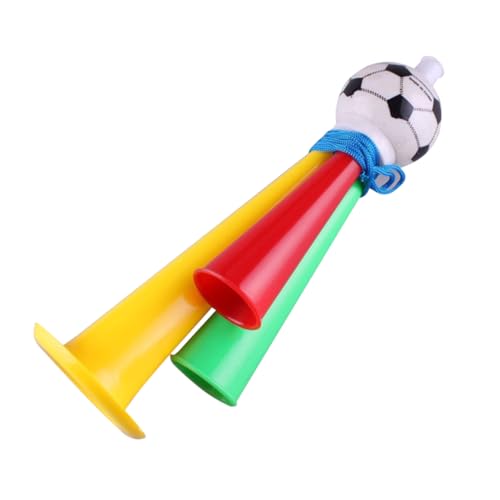 FRCOLOR 6 Stück Teiliges Fußball Horn Lautes Kunststoff Trompetenspielzeug für Stadion Fan Party und Sportveranstaltungen Bunte Farben Praktischer Geräuschmacher für Zufällige Farbe von FRCOLOR