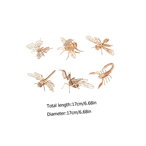 FRCOLOR 6 Stück Teiliges Holzpuzzle mit Insekten und Tiermodellen DIY Holzbausatz aus Sicherem Material Fein Polierte Oberfläche Stabiles Puzzle zum Basteln und Dekorieren FRCOLOR 6 Stück Teiliges Holzpuzzle mit Insekten und Tiermodellen DIY Holzbausatz aus Sicherem Material Fein Polierte Oberfläche Stabiles Puzzle zum Basteln und Dekorieren von FRCOLOR