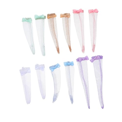 FRCOLOR 6 Stück Teiliges Lange Puppenstrümpfe aus Weichem Hautfreundlichem Material mit Elegantem Spitzen und Netzdesign für DIY Puppenkleidung und Ankleidespiel FRCOLOR 6 Stück Teiliges Lange Puppenstrümpfe aus Weichem Hautfreundlichem Material mit Elegantem Spitzen und Netzdesign für DIY Puppenkleidung und Ankleidespiel von FRCOLOR