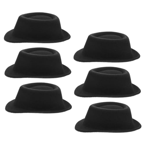 FRCOLOR 6 Stück Teiliges Miniatur Jazzhut aus Wiederverwendbar Leichtes Puppenhut Ornament Kleiner Cowboy Hut für Western Partys Geburtstage und DIY Dekoration von FRCOLOR