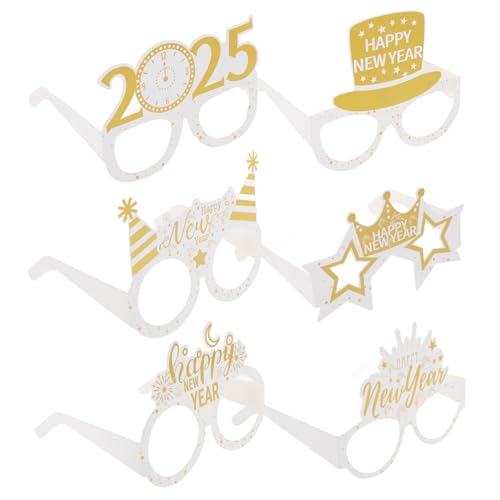 FRCOLOR 6 Stück Teiliges Neujahrsbrillen Papierbrillen in Buntem Weiß für Party Foto Requisiten Lustige Erwachsenendeko Neujahrsfeier Zubehör Vielseitig Einsetzbar FRCOLOR 6 Stück Teiliges Neujahrsbrillen Papierbrillen in Buntem Weiß für Party Foto Requisiten Lustige Erwachsenendeko Neujahrsfeier Zubehör Vielseitig Einsetzbar von FRCOLOR