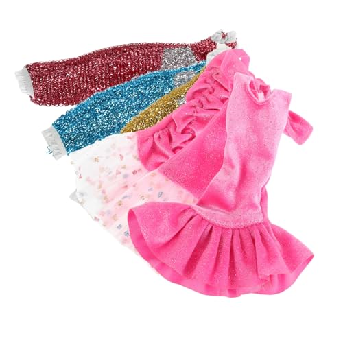 FRCOLOR 6 Stück Teiliges Pailletten Meerjungfrau Puppenkleid Einseitiges Satin Abendkleid mit Glitzerndem Prinzessinnenrock Festliche Kleidung für Verschiedene Puppen Geeignet für von FRCOLOR