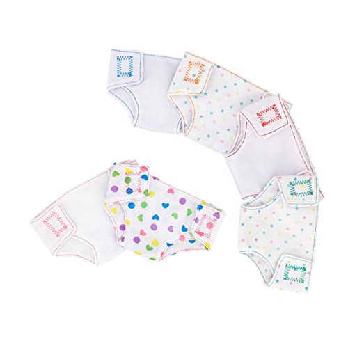 FRCOLOR 6 Stück Teiliges Puppenzubehör Set mit Kleidung und Windeln für Puppen für Kleine Mädchen Einfach Auszuziehen Wiederverwendbar Fördert Kreatives Spiel von FRCOLOR