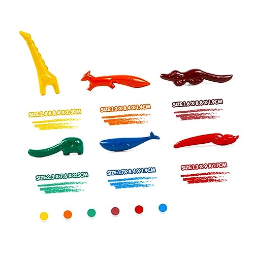 FRCOLOR 6 Stück Teiliges Tierförmiges Wachsmalstifte Set für Bunte Malstifte Sicheres Material Kreatives Kreativität und Malfähigkeiten FRCOLOR 6 Stück Teiliges Tierförmiges Wachsmalstifte Set für Bunte Malstifte Sicheres Material Kreatives Kreativität und Malfähigkeiten von FRCOLOR
